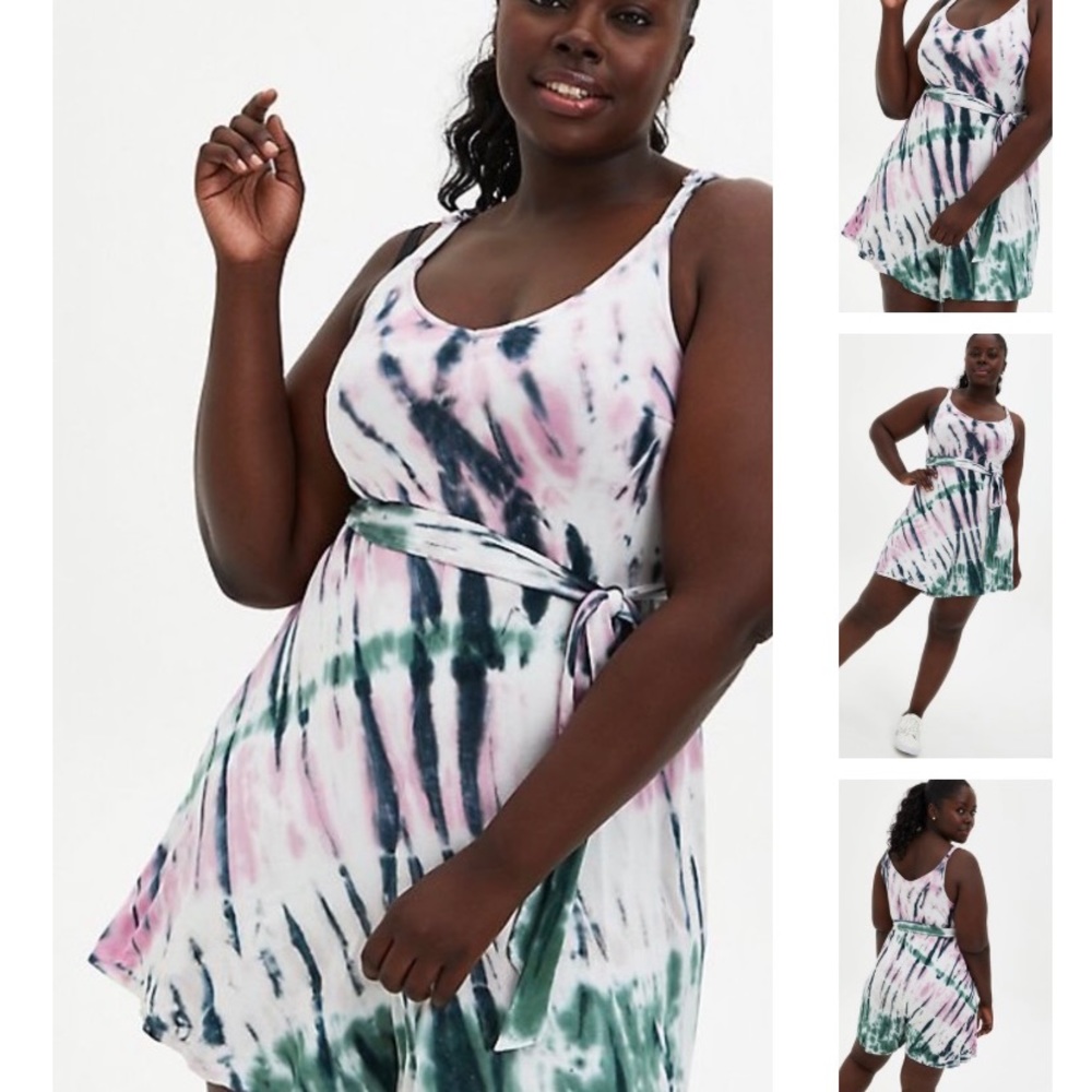Size 2 super soft tie-dye romper. Smoke-free home